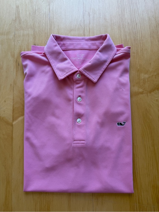 Vineyard Vines Other - Vineyard Vines Performance Golf Polo Shirt Pink Large 301 Club Moisture Wicking